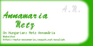 annamaria metz business card