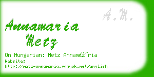 annamaria metz business card